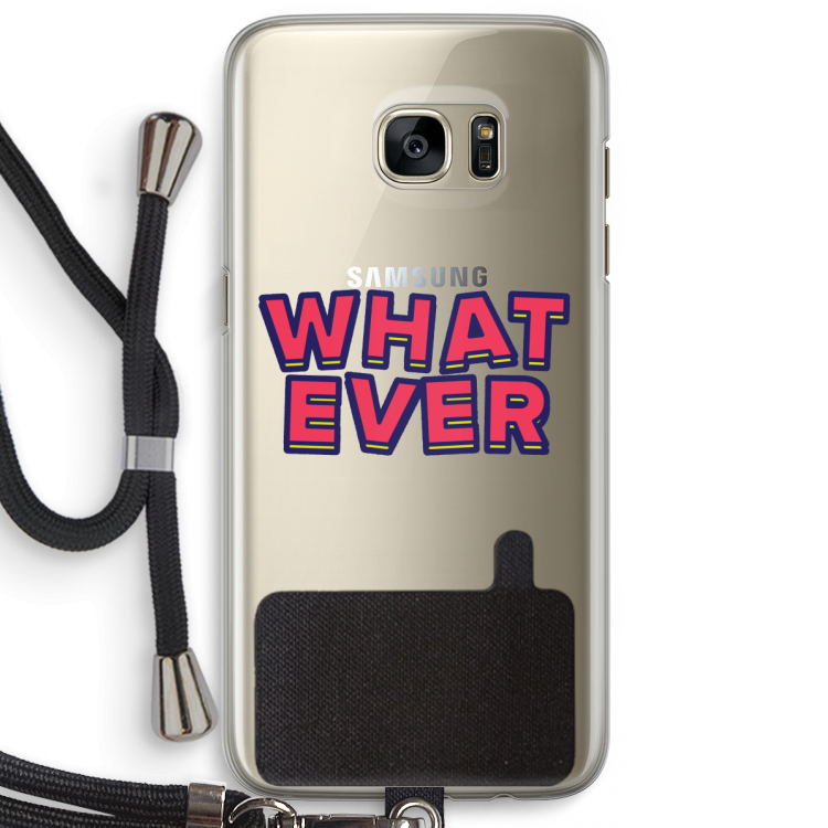Whatever: Samsung Galaxy S7 Edge Transparant Hoesje met koord