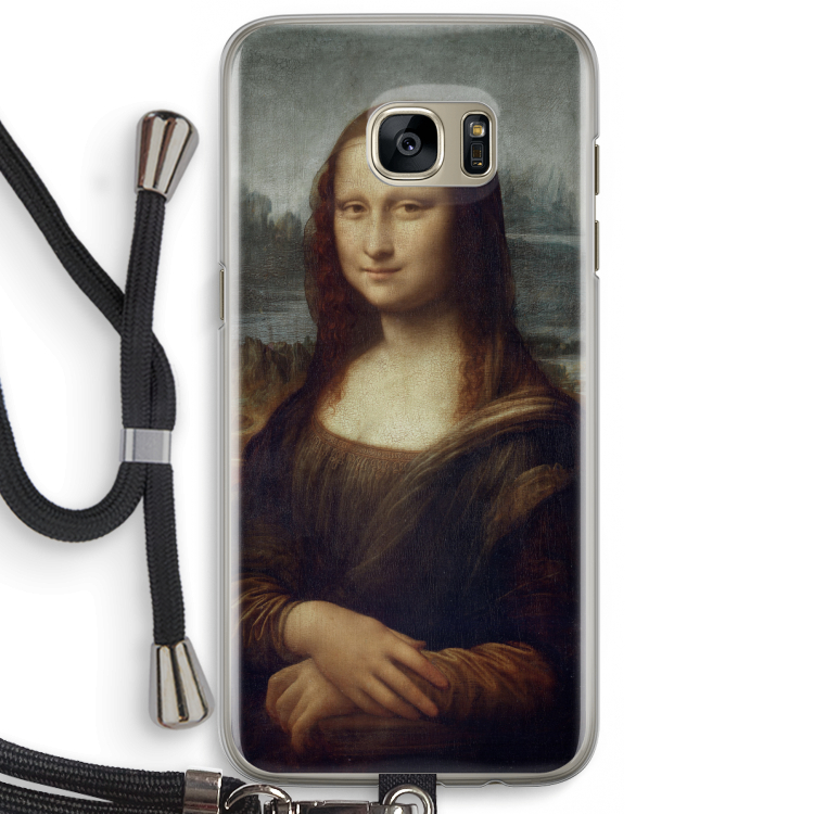 Mona Lisa: Samsung Galaxy S7 Edge Transparant Hoesje met koord