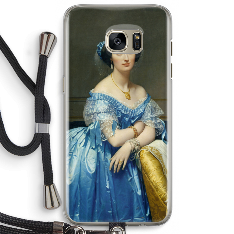 Eleonore: Samsung Galaxy S7 Edge Transparant Hoesje met koord