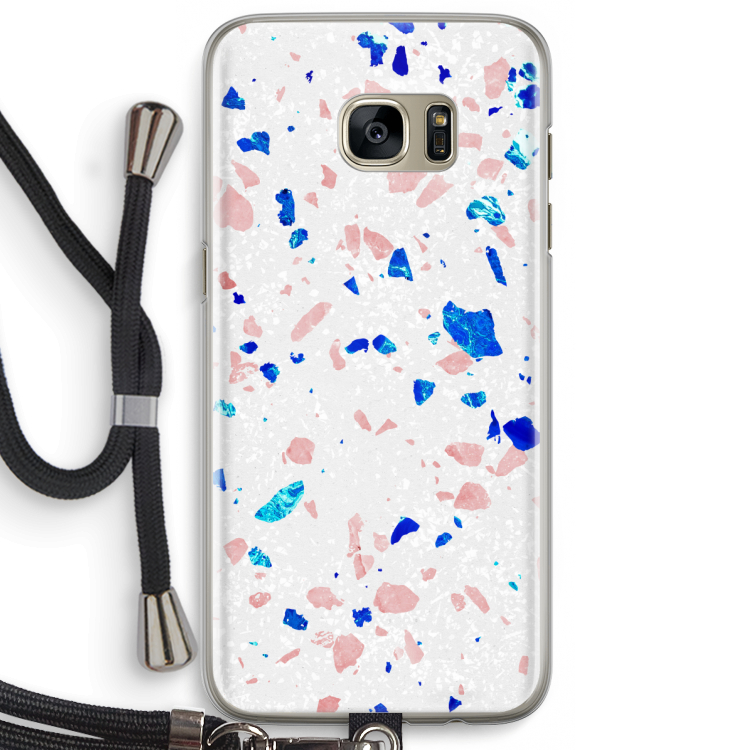 Terrazzo N°6: Samsung Galaxy S7 Edge Transparant Hoesje met koord