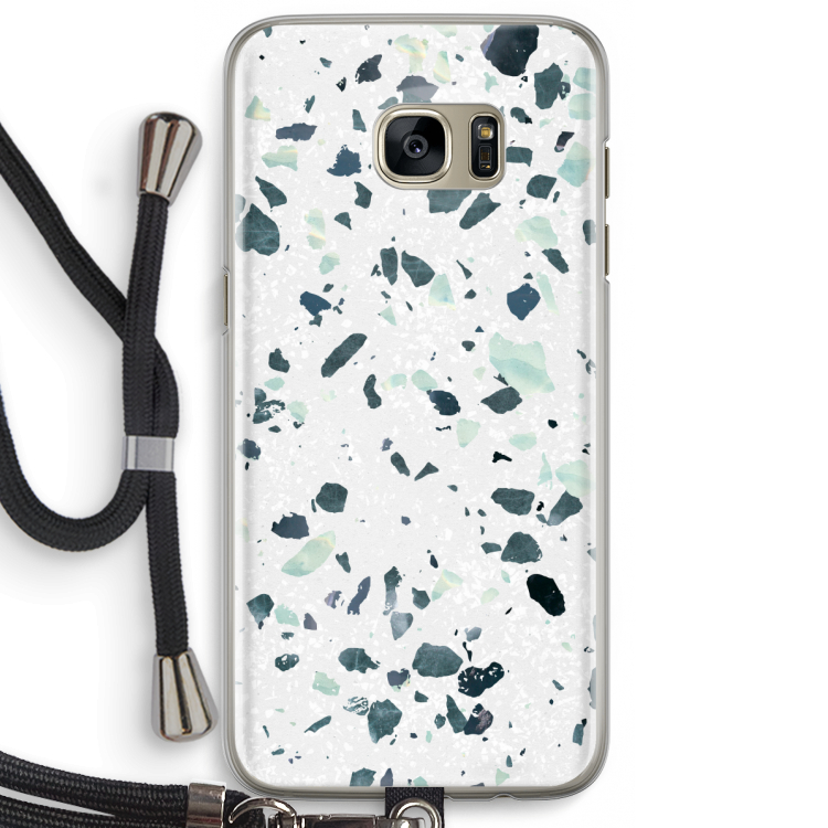 Terrazzo N°2: Samsung Galaxy S7 Edge Transparant Hoesje met koord