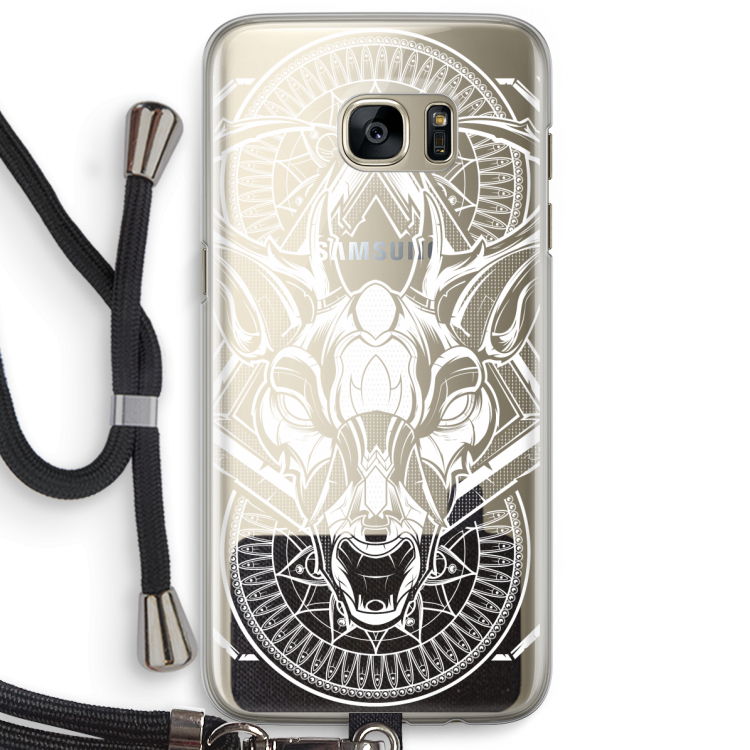 Oh Deer: Samsung Galaxy S7 Edge Transparant Hoesje met koord