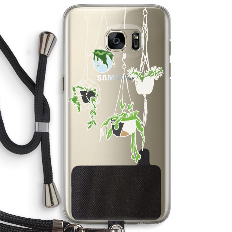 Hang In There: Samsung Galaxy S7 Edge Transparant Hoesje met koord