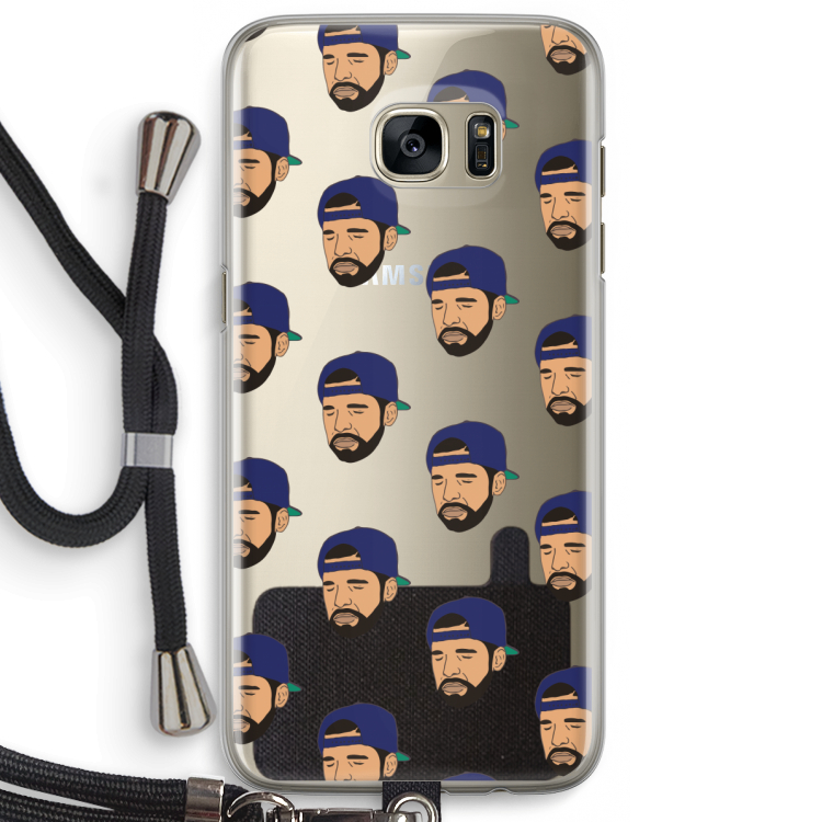 Drake Away: Samsung Galaxy S7 Edge Transparant Hoesje met koord
