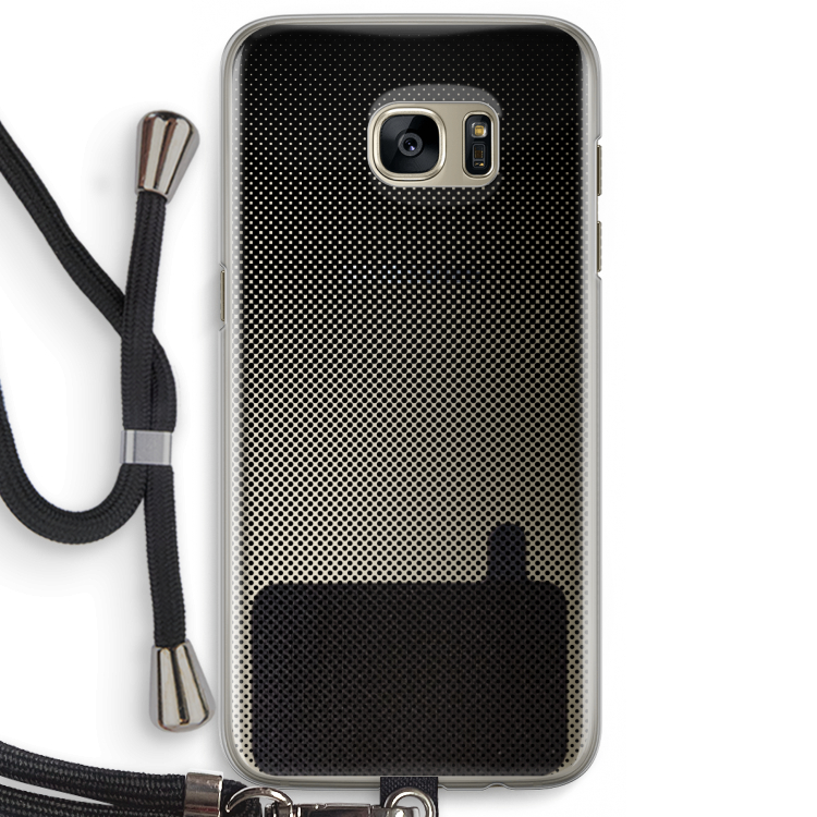 Musketon Halftone: Samsung Galaxy S7 Edge Transparant Hoesje met koord