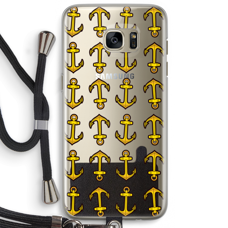 Musketon Anchor: Samsung Galaxy S7 Edge Transparant Hoesje met koord