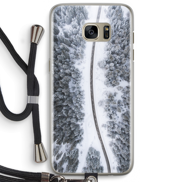Snøfall: Samsung Galaxy S7 Edge Transparant Hoesje met koord