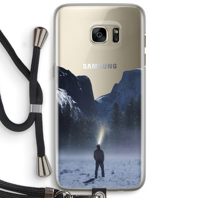 Wanderlust: Samsung Galaxy S7 Edge Transparant Hoesje met koord