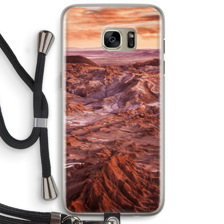 Mars: Samsung Galaxy S7 Edge Transparant Hoesje met koord