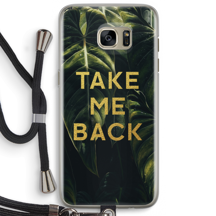 Take me back: Samsung Galaxy S7 Edge Transparant Hoesje met koord