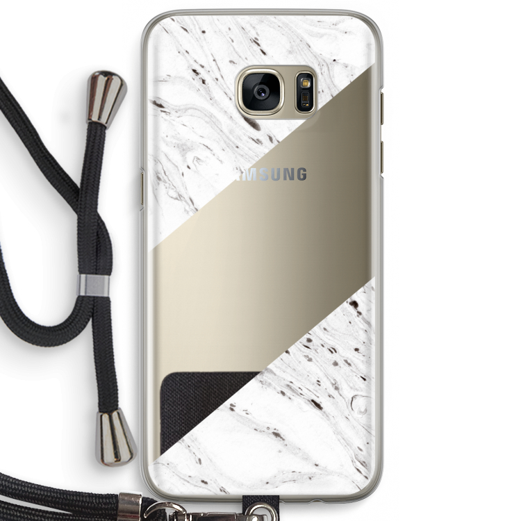 Biggest stripe: Samsung Galaxy S7 Edge Transparant Hoesje met koord