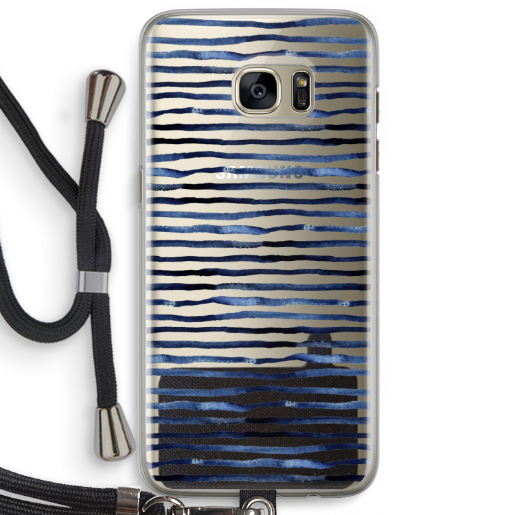 Verrassende lijnen: Samsung Galaxy S7 Edge Transparant Hoesje met koord