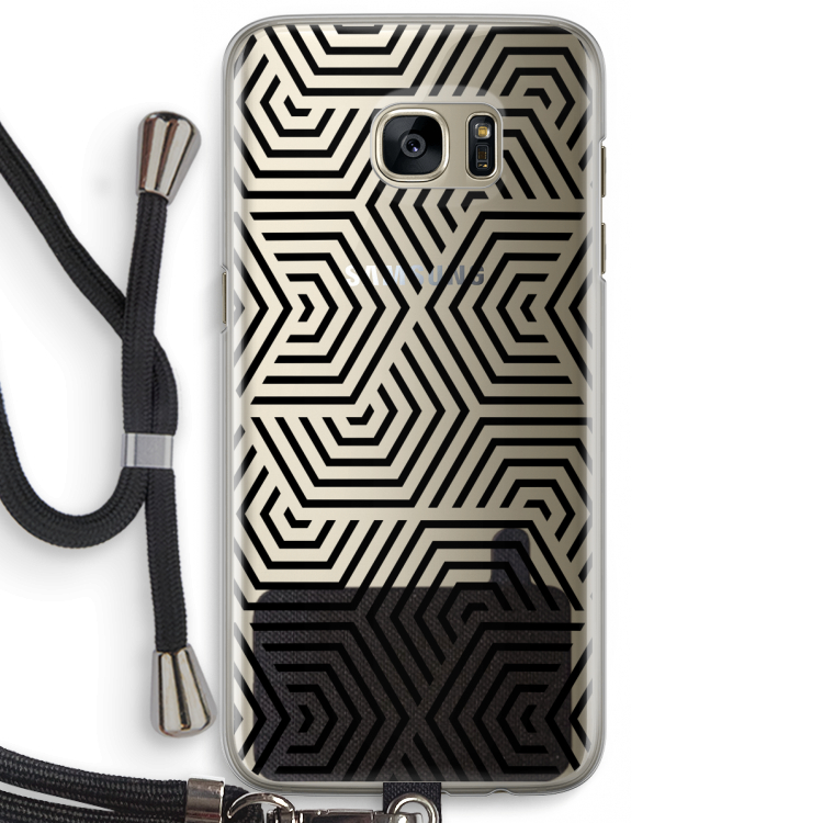 Magic pattern: Samsung Galaxy S7 Edge Transparant Hoesje met koord