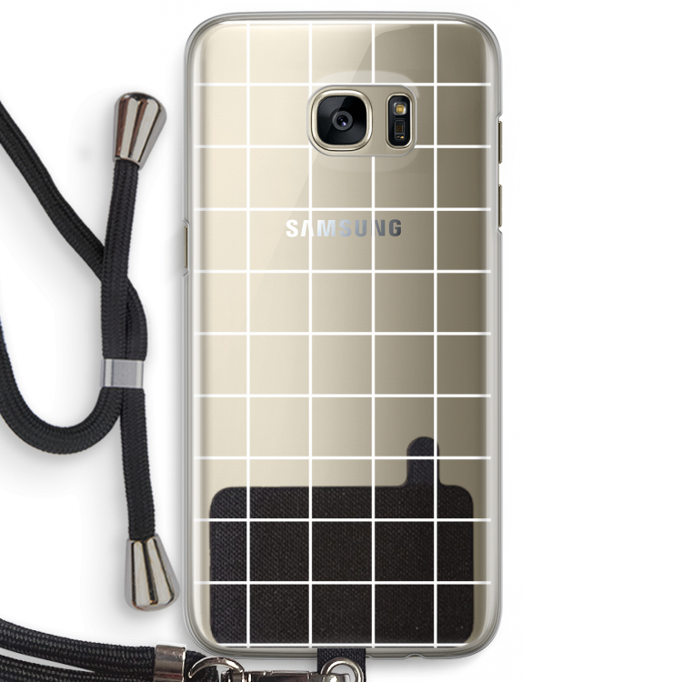 Rooster 2: Samsung Galaxy S7 Edge Transparant Hoesje met koord