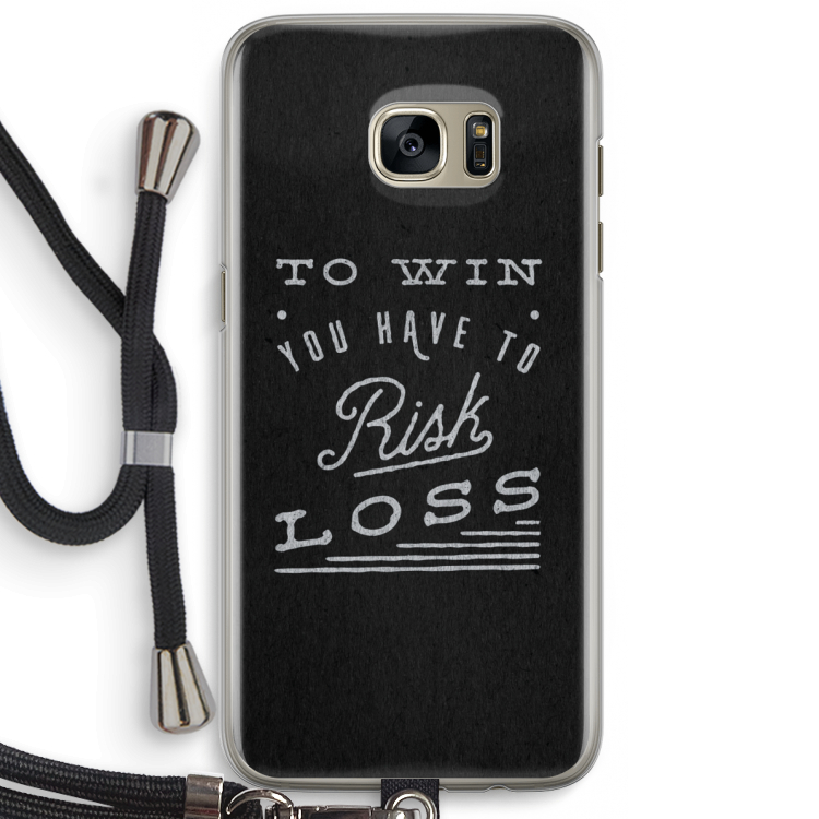 Risk loss: Samsung Galaxy S7 Edge Transparant Hoesje met koord