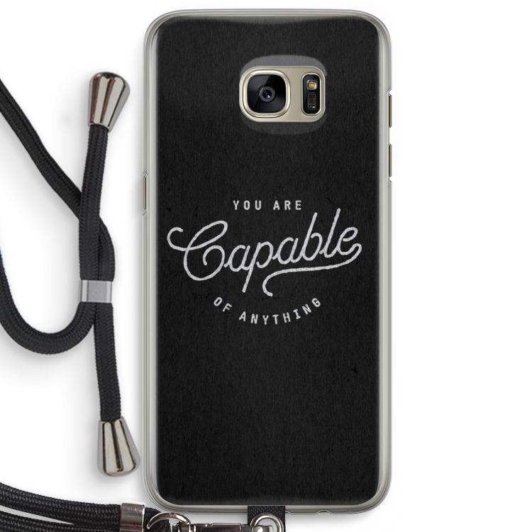 Capable: Samsung Galaxy S7 Edge Transparant Hoesje met koord
