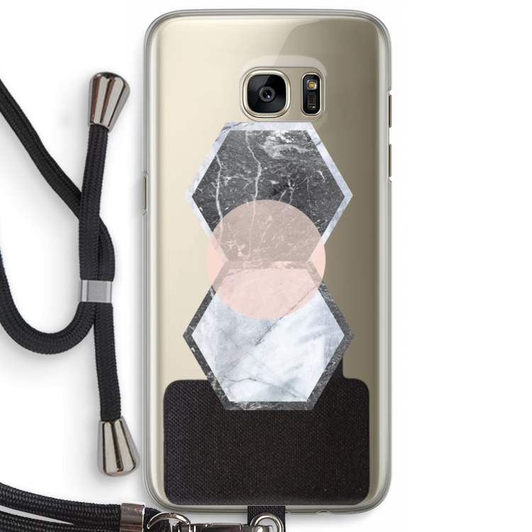 Creatieve toets: Samsung Galaxy S7 Edge Transparant Hoesje met koord