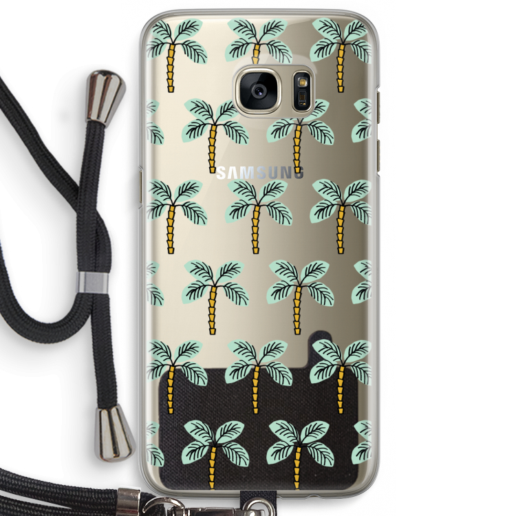 Paradise: Samsung Galaxy S7 Edge Transparant Hoesje met koord