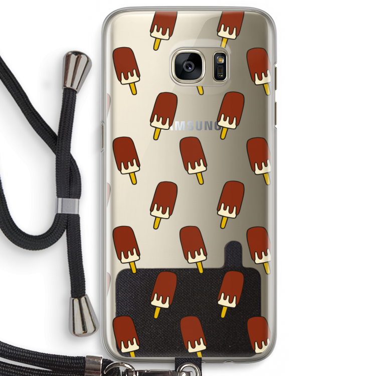 Yummy: Samsung Galaxy S7 Edge Transparant Hoesje met koord