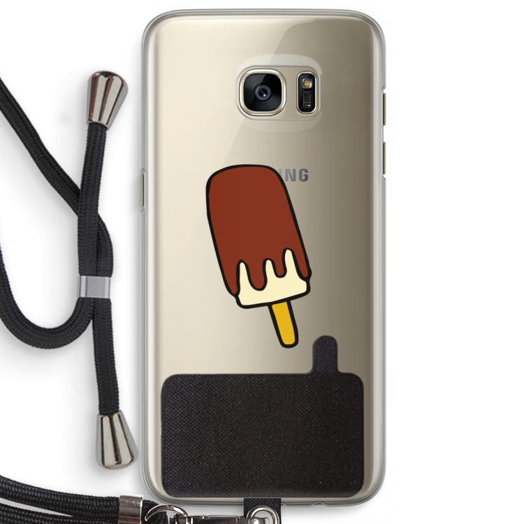 Frisco: Samsung Galaxy S7 Edge Transparant Hoesje met koord