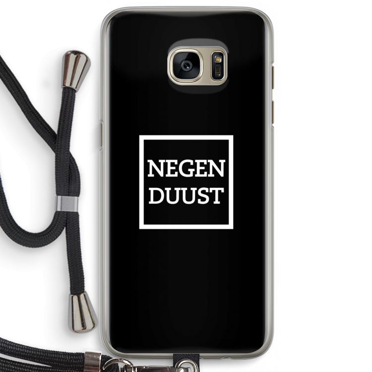 Negenduust black: Samsung Galaxy S7 Edge Transparant Hoesje met koord