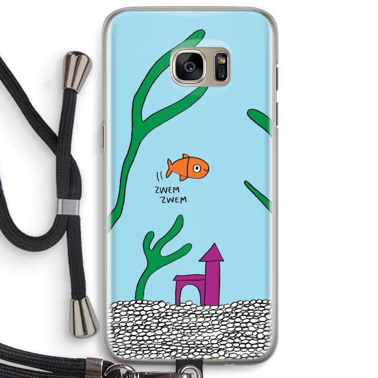Aquarium: Samsung Galaxy S7 Edge Transparant Hoesje met koord
