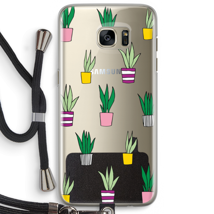Sanseveria: Samsung Galaxy S7 Edge Transparant Hoesje met koord
