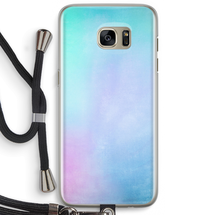 mist pastel: Samsung Galaxy S7 Edge Transparant Hoesje met koord