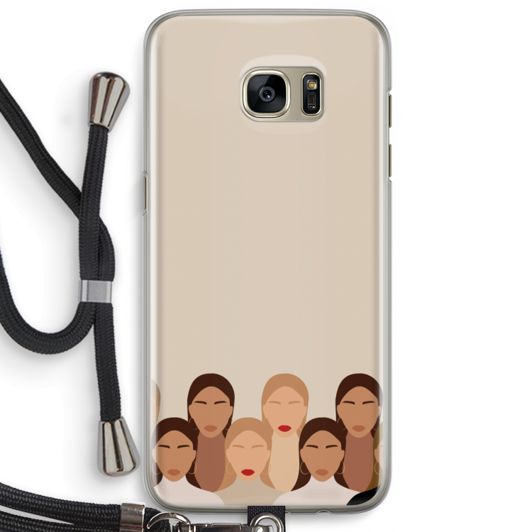 Girls girls girls: Samsung Galaxy S7 Edge Transparant Hoesje met koord