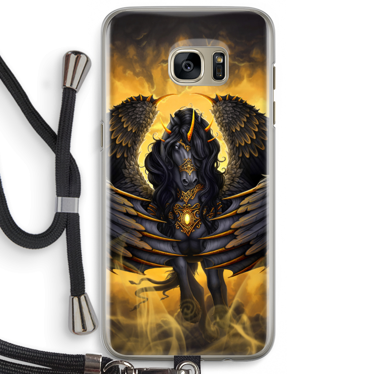 Pegasus: Samsung Galaxy S7 Edge Transparant Hoesje met koord