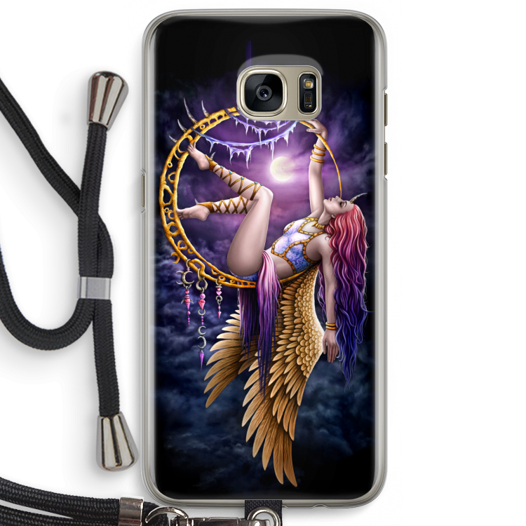 Aerial Angel: Samsung Galaxy S7 Edge Transparant Hoesje met koord