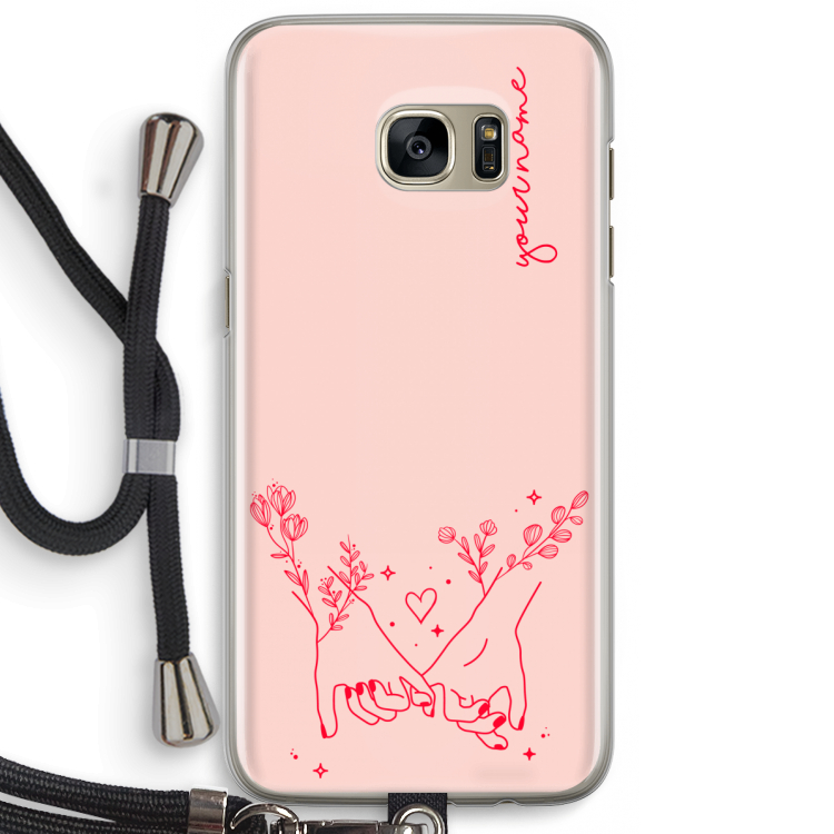 Best Friends: Samsung Galaxy S7 Edge Transparant Hoesje met koord