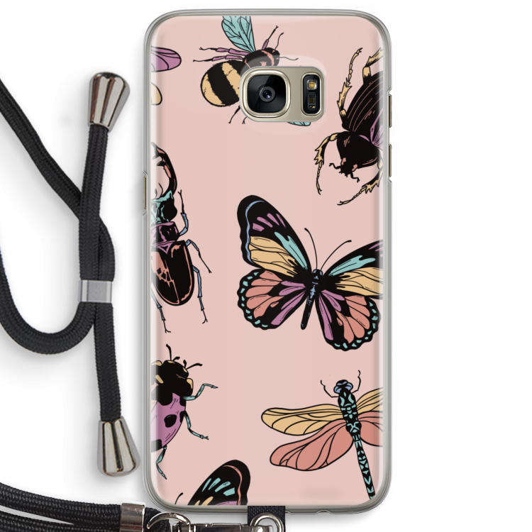Tiny Bugs: Samsung Galaxy S7 Edge Transparant Hoesje met koord