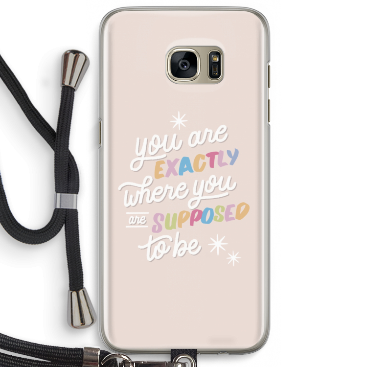 Right Place: Samsung Galaxy S7 Edge Transparant Hoesje met koord