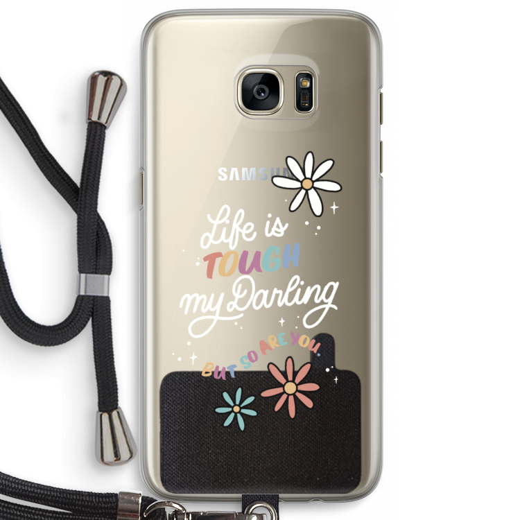 Tough Life: Samsung Galaxy S7 Edge Transparant Hoesje met koord