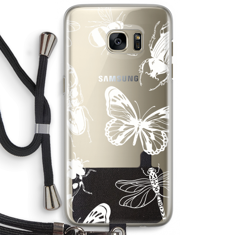Tiny Bugs: Samsung Galaxy S7 Edge Transparant Hoesje met koord