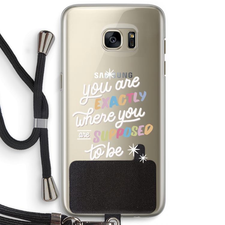 Right Place: Samsung Galaxy S7 Edge Transparant Hoesje met koord