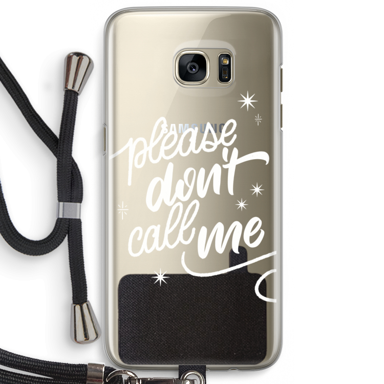 Don't call: Samsung Galaxy S7 Edge Transparant Hoesje met koord