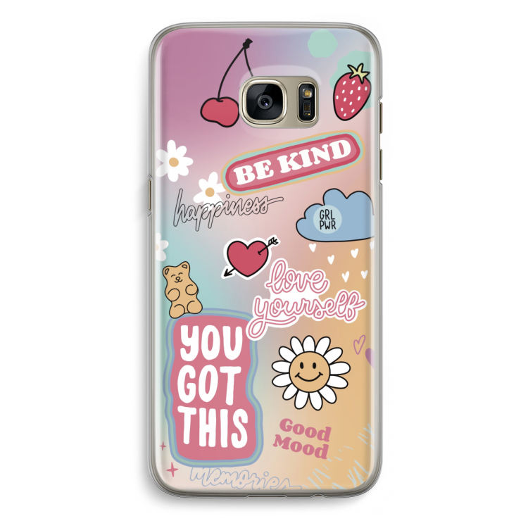 Positivity: Samsung Galaxy S7 Edge Transparant Hoesje