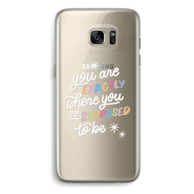 Right Place: Samsung Galaxy S7 Edge Transparant Hoesje