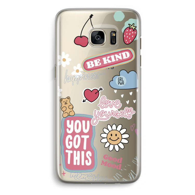 Positivity: Samsung Galaxy S7 Edge Transparant Hoesje