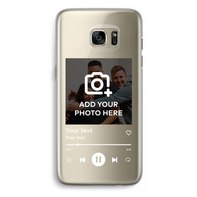 Music Player: Samsung Galaxy S7 Edge Transparant Hoesje