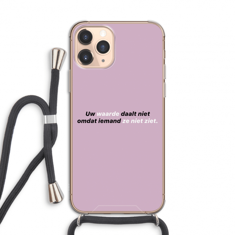 uw waarde daalt niet: iPhone 11 Pro Transparant Hoesje met koord