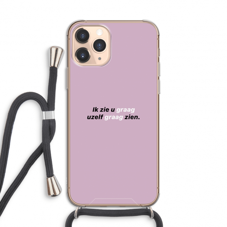uzelf graag zien: iPhone 11 Pro Transparant Hoesje met koord