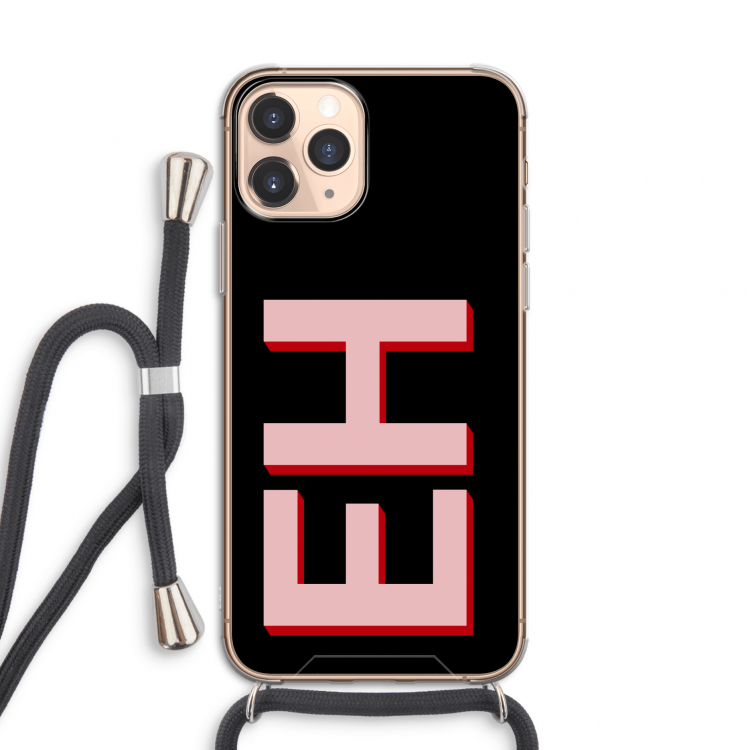 Monogram: iPhone 11 Pro Transparant Hoesje met koord