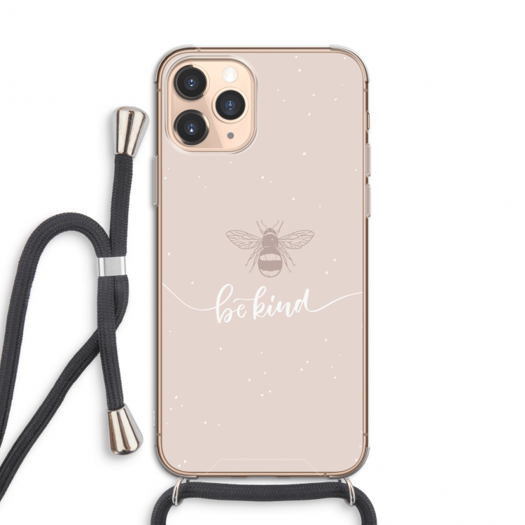 Be(e) kind: iPhone 11 Pro Transparant Hoesje met koord