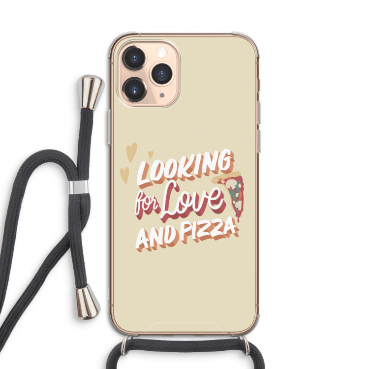 Pizza is the answer: iPhone 11 Pro Transparant Hoesje met koord