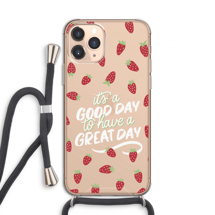 Don't forget to have a great day: iPhone 11 Pro Transparant Hoesje met koord