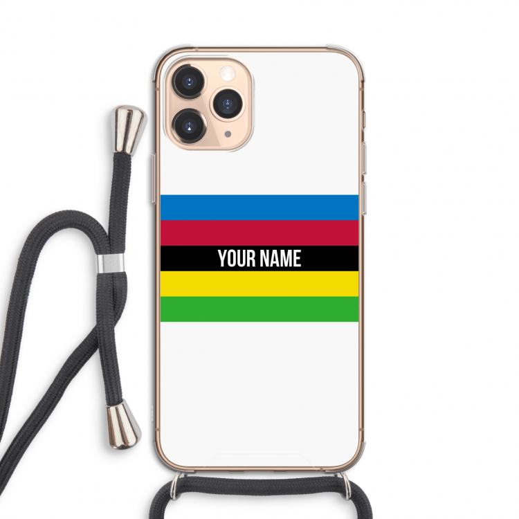 WK Wielrennen: iPhone 11 Pro Transparant Hoesje met koord