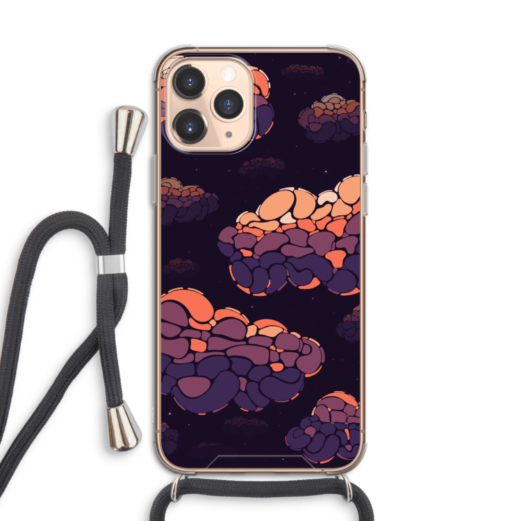Patroon Wolken: iPhone 11 Pro Transparant Hoesje met koord
